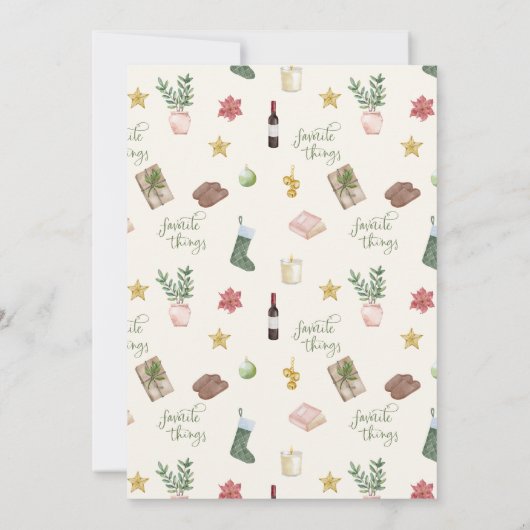 Favorite Things Geschenk Austausch Weihnachts-Part Einladung (Rückseite)