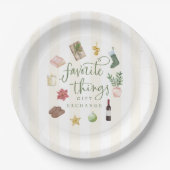 Favorite Things Geschenk Austausch Weihnachts-Part Pappteller (Vorderseite)