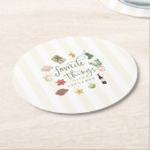 Favorite Things Geschenk Austausch Weihnachts-Part Runder Pappuntersetzer (Angewinkelt)