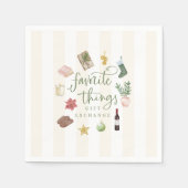 Favorite Things Geschenk Austausch Weihnachts-Part Serviette (Vorderseite)