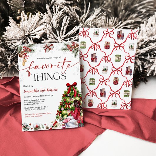 Favorite Things Gift Exchange Party Invite Einladung