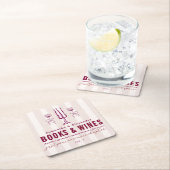 Favorite Things Holiday Book & Wine Club Party  Rechteckiger Pappuntersetzer (Vor Ort)