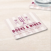 Favorite Things Holiday Book & Wine Club Party Rechteckiger Pappuntersetzer (angewinkelt)
