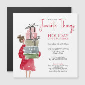 Favorite Things Holiday Party Magneteinladung (Vorne/Hinten)