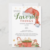 Favorite Things Party Holiday Fav Gift Exchange Einladung (Vorderseite)