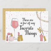 Favorite Things SIgn Einladung (Vorne/Hinten)