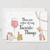 Favorite Things SIgn Einladung (Vorderseite)