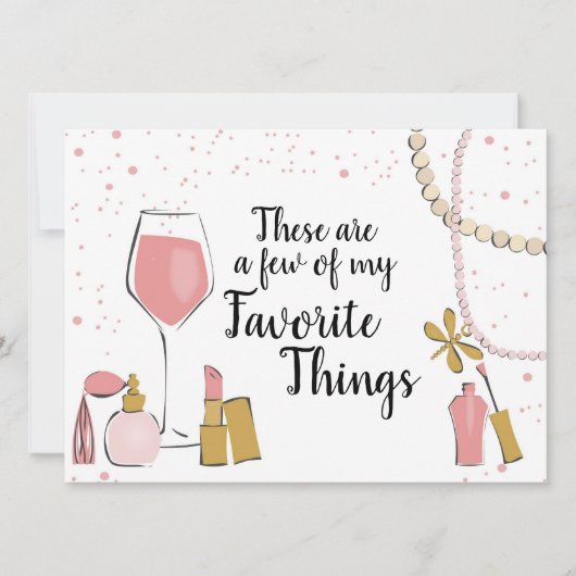 Favorite Things SIgn Einladung (Vorderseite)