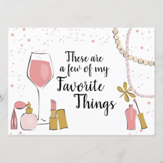 Favorite Things SIgn Einladung