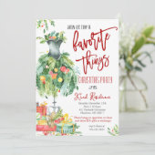 Favorite Things Weihnachts-Einladung Einladung (Stehend Vorderseite)