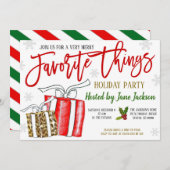 Favorite Things Weihnachts-Party Einladung (Vorne/Hinten)