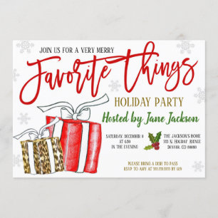 Favorite Things Weihnachts-Party Einladung