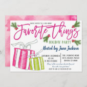 Favorite Things Weihnachts-Party Einladung (Vorne/Hinten)