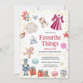 Favorite Things Weihnachtsfeiertage Party Einladung (Vorderseite)