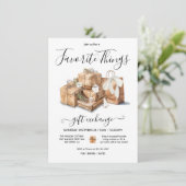 Favorite Things Weihnachtsgeschenk Austausch Einladung (Stehend Vorderseite)