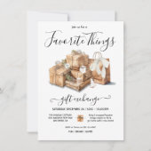 Favorite Things Weihnachtsgeschenk Austausch Einladung (Vorderseite)