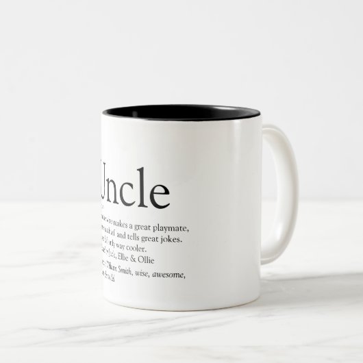 Favorite Uncle Modern Definition Zitat Zweifarbige Tasse (VorderseiteRechts)