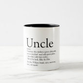Favorite Uncle Modern Definition Zitat Zweifarbige Tasse (Mittel)