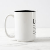 Favorite Uncle Modern Definition Zweifarbige Tasse (Links)