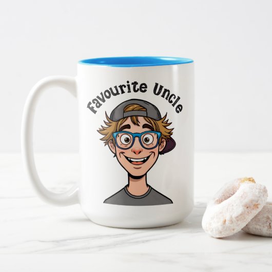 Favorite Uncle Mug Zweifarbige Tasse (Mit Donut)