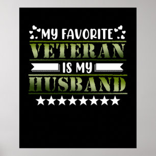 Favorite Veteran Husband Happy Veterans Day Poster