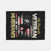 Favorite veteran is husband boyfriend veterans day fleecedecke (Vorderseite (Horizontal))