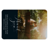 Favorite Wedding Foto Vielen Dank | Navy Blue Magnet (Horizontal)