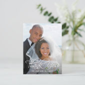 Favorite Wedding Foto Vielen Dank Postkarte (Stehend Vorderseite)