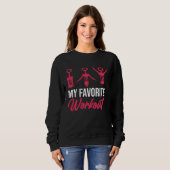 Favorite Workout Wine Drinking  Drinker Sayings Gr Sweatshirt (Vorne ganz)