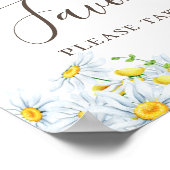 Favoriten. Aquarellfärbung. Blumenhochzeit Poster (Ecke)