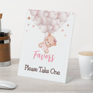Favoriten Baby Bärendusche signieren Sockelschild