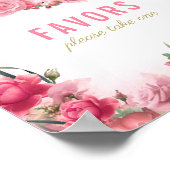 Favoriten Baby Dusche Pink Flamingo Ballerina Poster (Ecke)