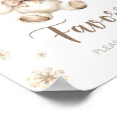 Favoriten bitte ein Schild Winterteddy Bear Baby n (Ecke)