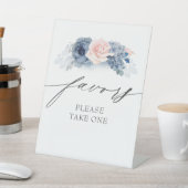 Favoriten Bitte nehmen Sie ein blaues Rosa-Blatt. Sockelschild (In SItu)