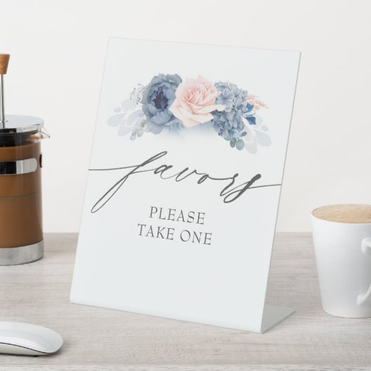 Favoriten Bitte nehmen Sie ein blaues Rosa-Blatt. Sockelschild (In SItu)