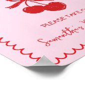 Favoriten Bitte nehmen Sie ein Cherry Bow-Brautpar Poster (Ecke)