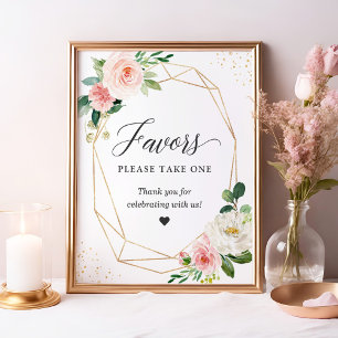 Favoriten Bitte nehmen Sie ein Gold Frame Blush Fl Poster