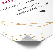 Favoriten Bitte nehmen Sie eine Burgund-Floral Geo Poster (Ecke)