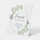 Favoriten Bitte nehmen Sie eine Eukalyptus Gold Ge Sockelschild (Vorderseite)