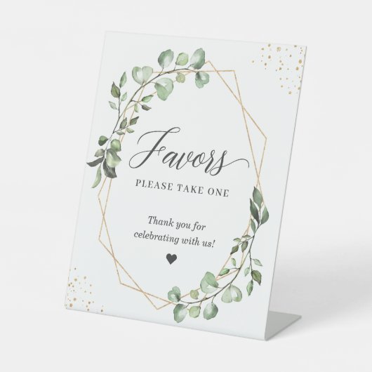 Favoriten Bitte nehmen Sie eine Eukalyptus Gold Ge Sockelschild (Vorderseite)