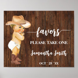 Favoriten Bitte nehmen Sie eine kleine Cowboy-Baby Poster