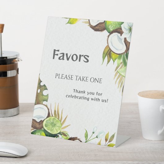 Favoriten Bitte nehmen Sie eine Kokosnuss Limon Sockelschild (In SItu)