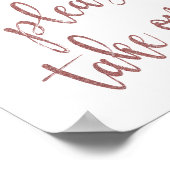 Favoriten Bitte nehmen Sie eine Rose Gold Glitzer  Poster (Ecke)