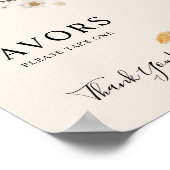 Favoriten Boho Wildblume Wedding Sign Poster (Ecke)