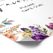 Favoriten Brautparty "Garden Blume signieren" Poster (Ecke)