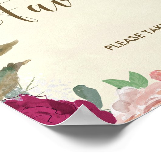 Favoriten Brautparty Hochzeit Poster (Ecke)