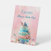 Favoriten Butterflies Twins Baby Shower Sockelschild (Vorderseite)