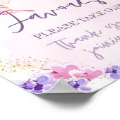 Favoriten Butterfly Blumengarten Dusche Geburtstag Poster (Ecke)