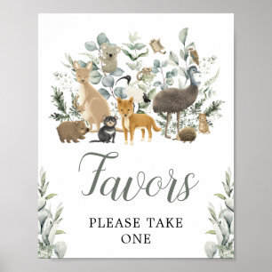 Favoriten Eukalyptus Australian Animals Party Poster