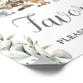 Favoriten Eukalyptus Woodland Baby Animals Party s Poster (Ecke)